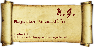 Majsztor Gracián névjegykártya